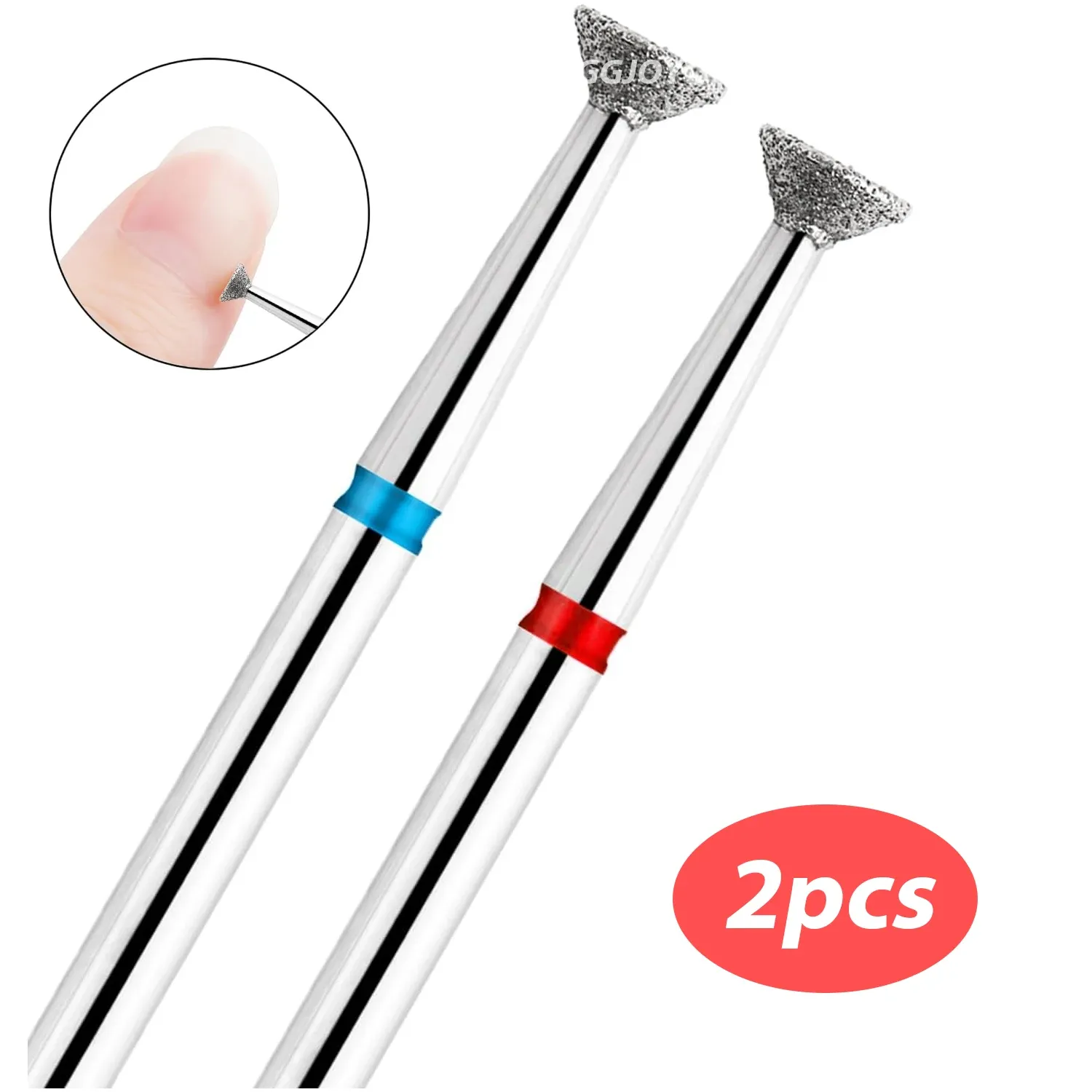Flame Diamond Cuticle Drill Bit Duo Set