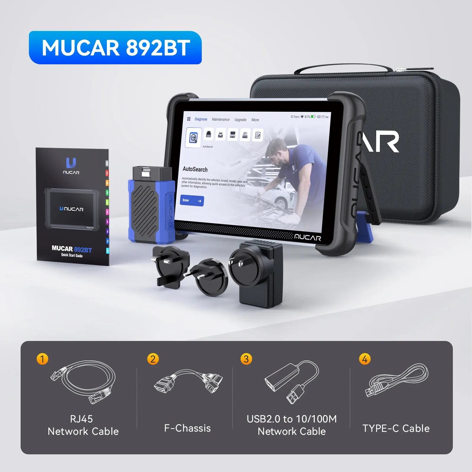MUCAR 892BT Bluetooth OBD2 Scanner with ECU Coding