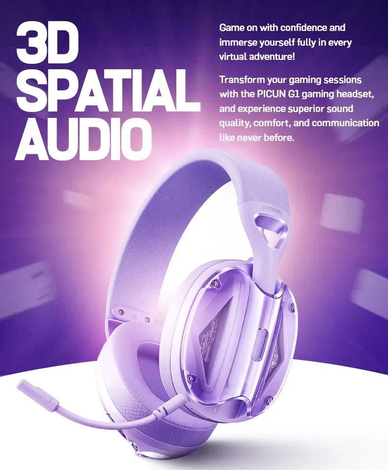 Picun G1 Tri-Mode Gaming Wireless Headset