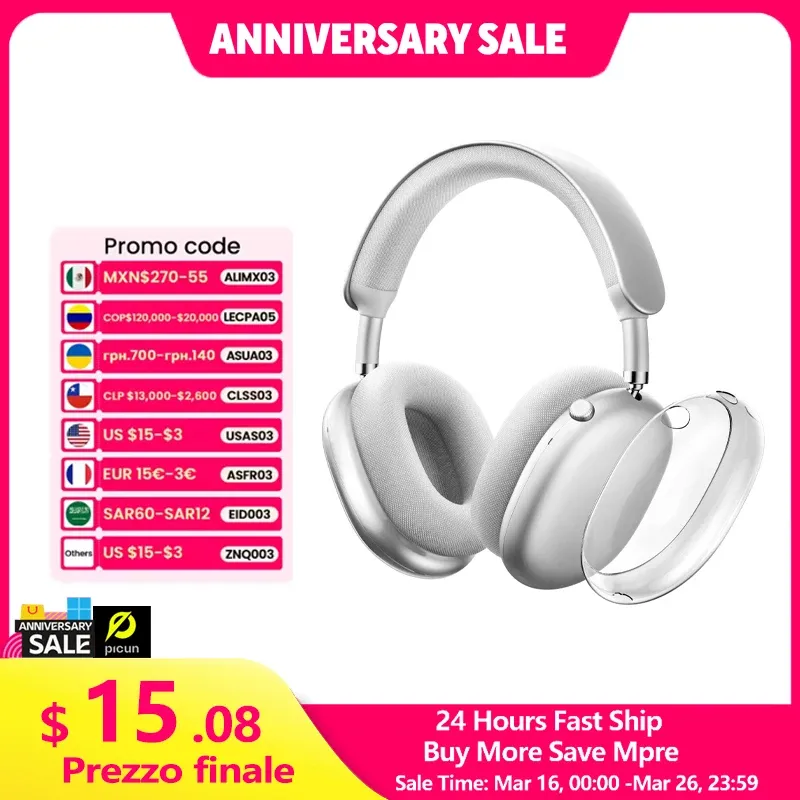 Picun F8 Pro Transparent TPU Protective Headphone Case