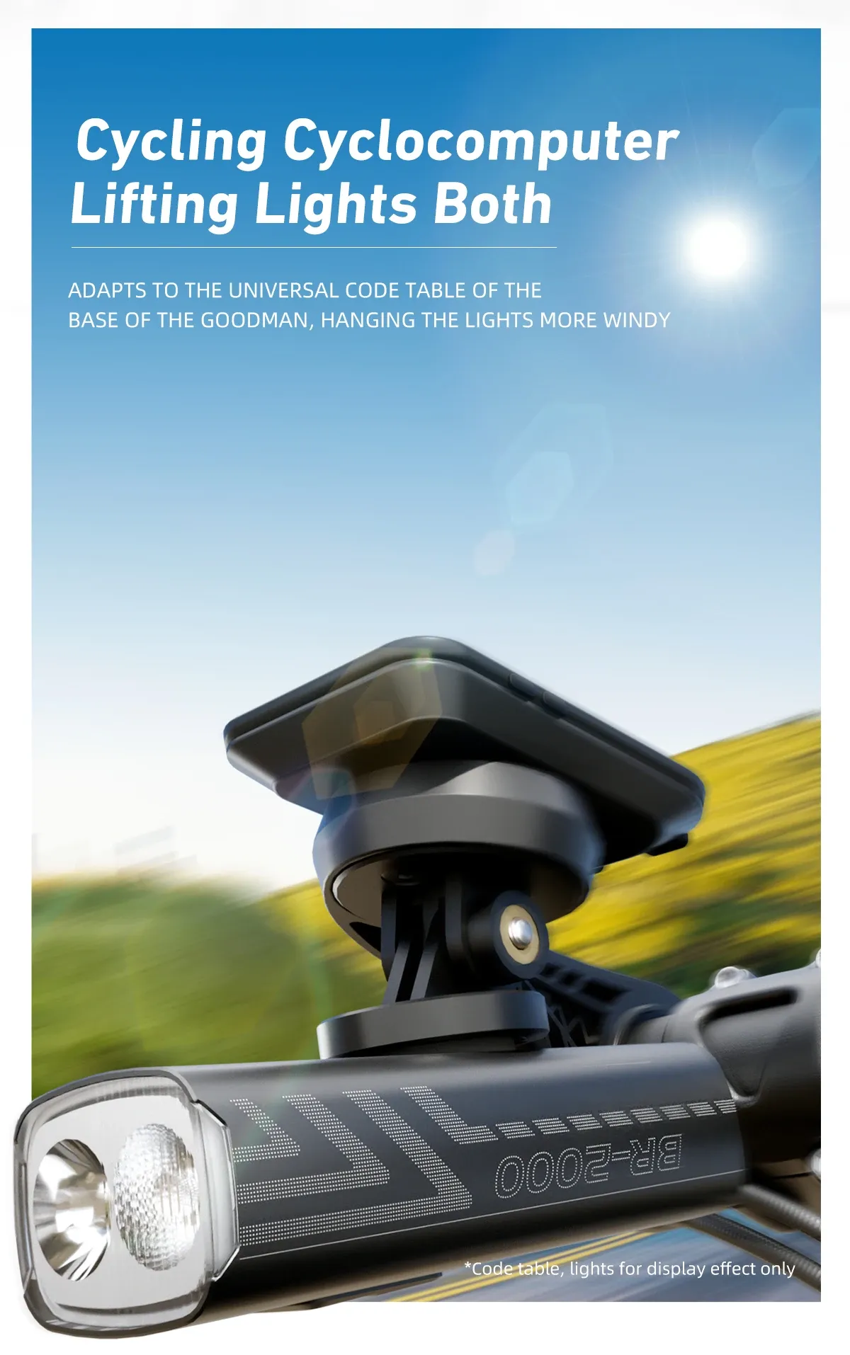 CYCLAMI S2 Out-Front Bike Computer and Light Mount