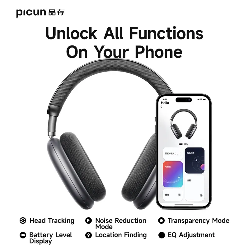 Picun F8 Pro ANC Wireless Headphones with 3D Spatial Audio