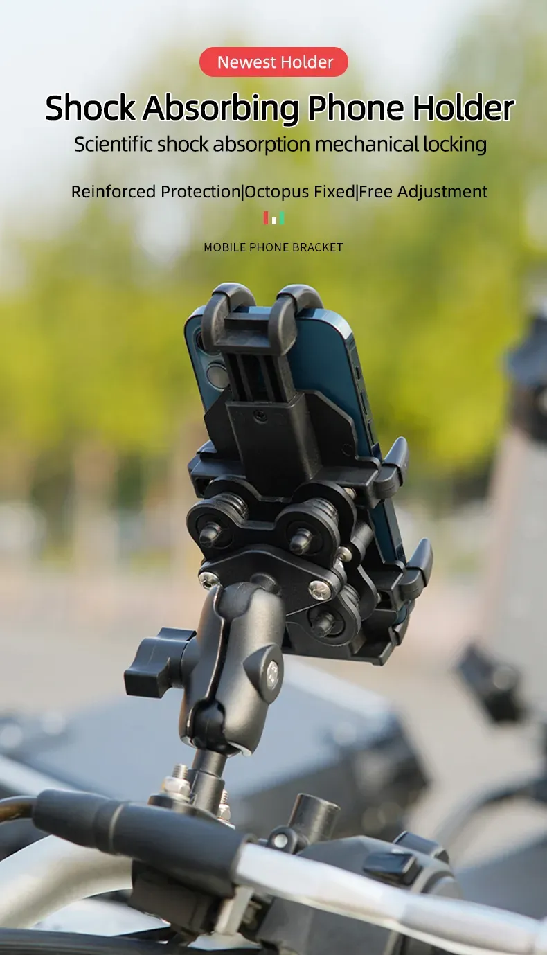 Aluminum Handlebar and Mirror Mount Phone Holder