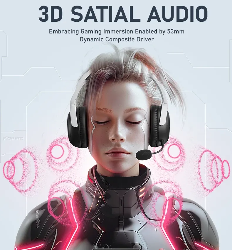 Picun G3 Tri-Mode Wireless Gaming Headset with ENC Mic