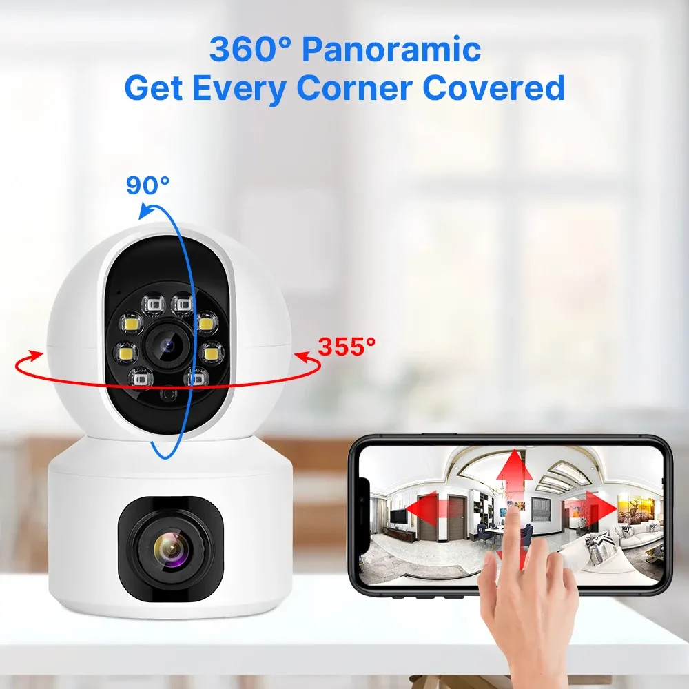 Hiseeu 2K 4MP Indoor PTZ WiFi Security Camera