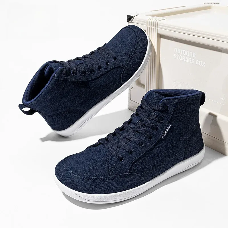 HOBIBEAR Classic Black High-Top Canvas Sneakers