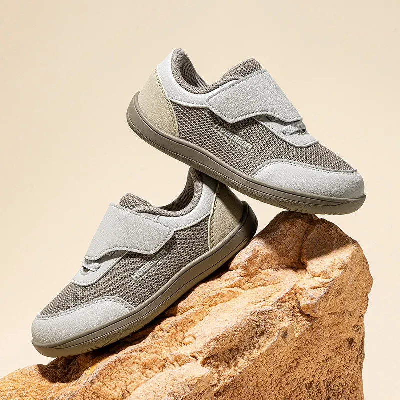 HOBIBEAR Kids Wide-Toe Zero-Drop Mesh Sneakers