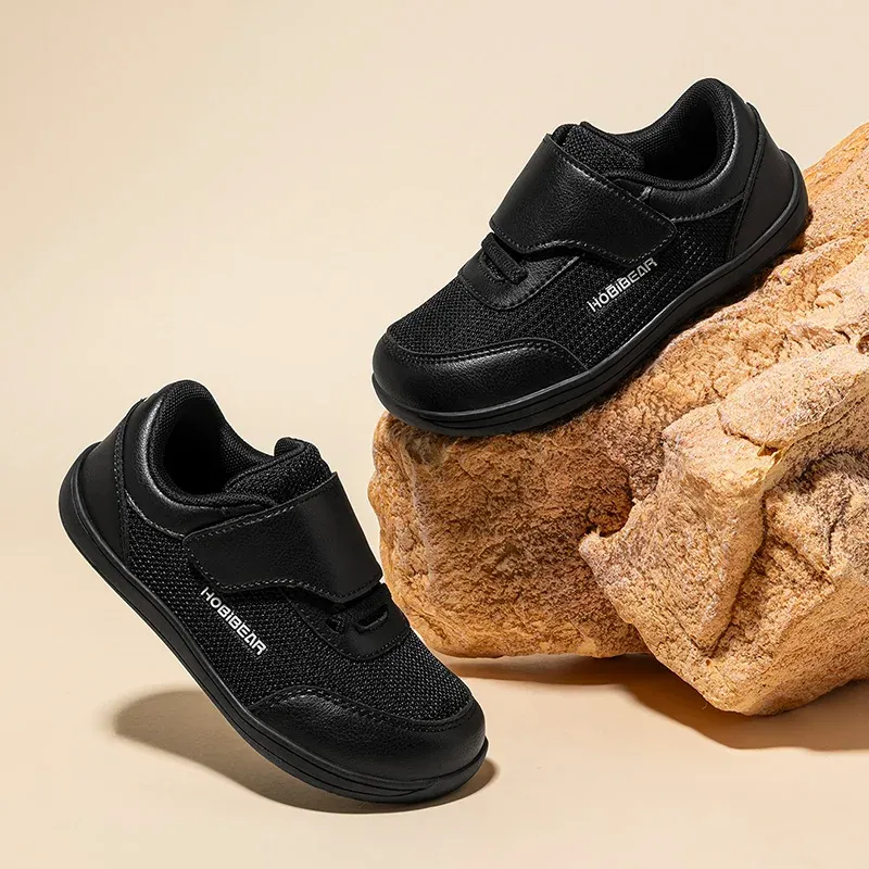 HOBIBEAR Kids Wide-Toe Zero-Drop Mesh Sneakers
