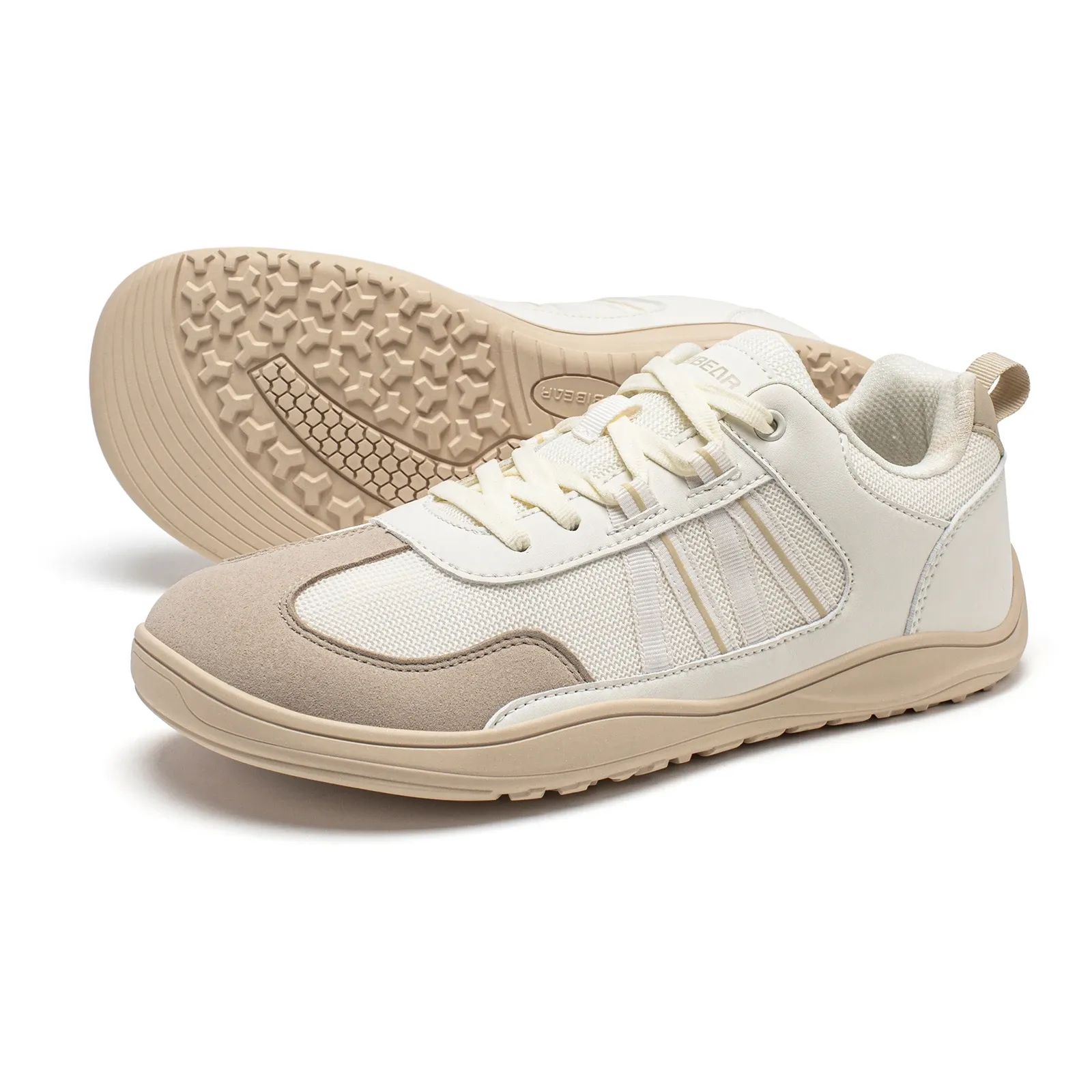 HOBIBEAR Wide-Toe Barefoot Mesh Lace-Up Sneakers