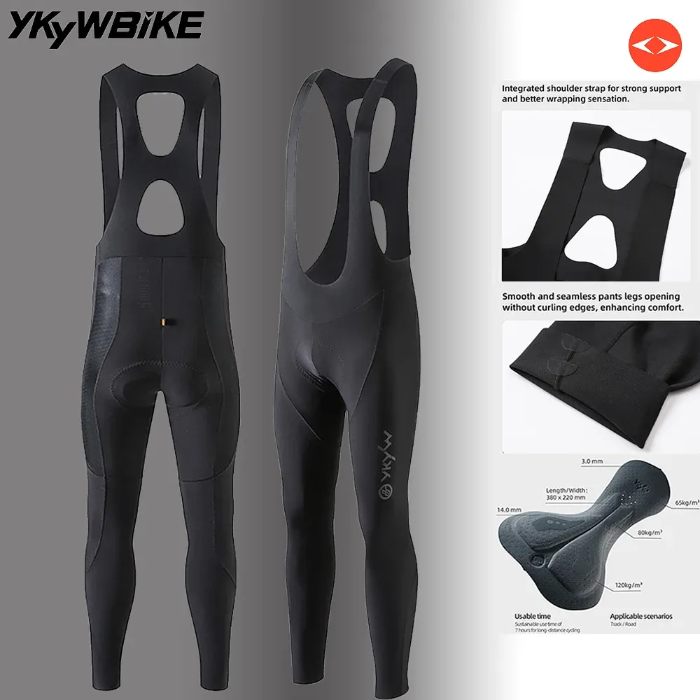 YKYW Men’s Seamless Road Cycling Bib Tights