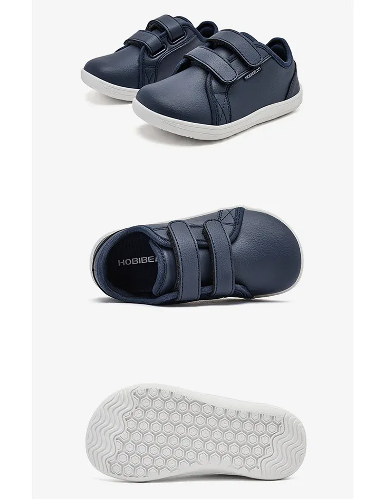 HOBIBEAR Kids Wide-Toe Barefoot Hook-and-Loop Sneakers