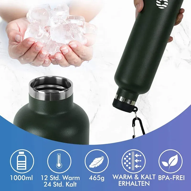 FEIJIAN 1000ml Vacuum Insulated Stainless Steel Thermos Bottle