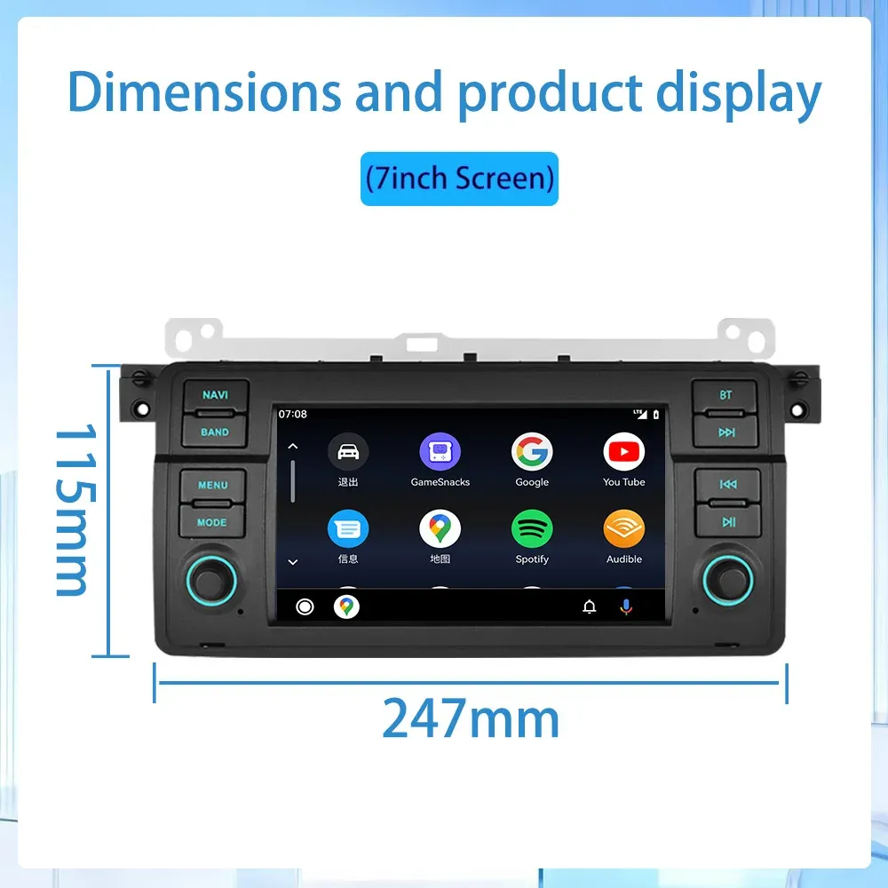 BMW E46 Linux Wireless CarPlay Multimedia Head Unit