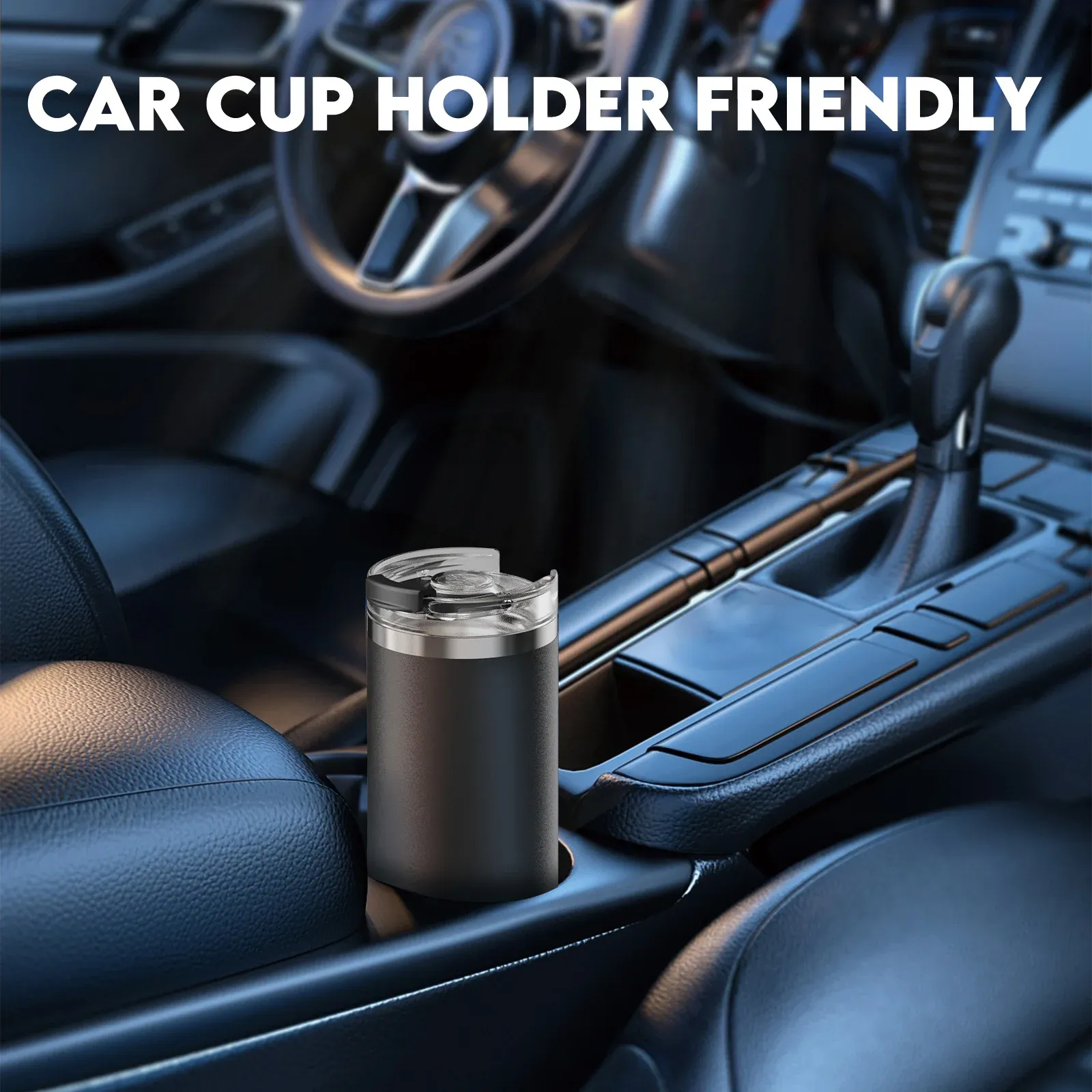 FEIJIAN Stainless Steel Vacuum Coffee Tumbler with Straw, 16 oz/20 oz