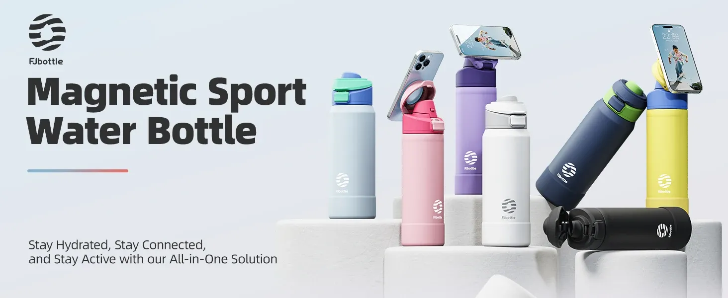 Fjbottle Magnetic Thermos Phone-Mount Sports Bottle
