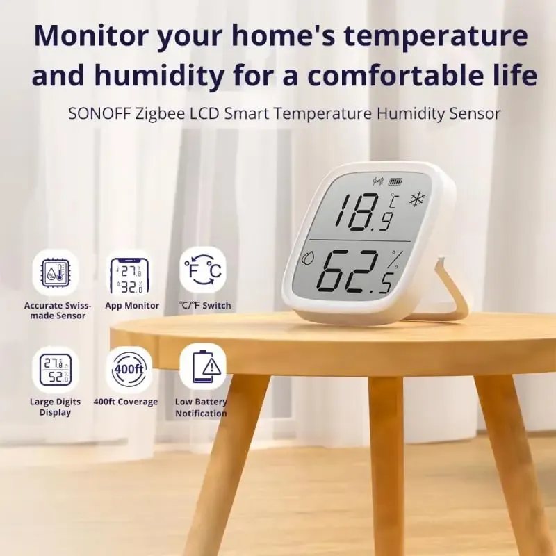 SONOFF SNZB-02D Zigbee LCD Temperature and Humidity Sensor