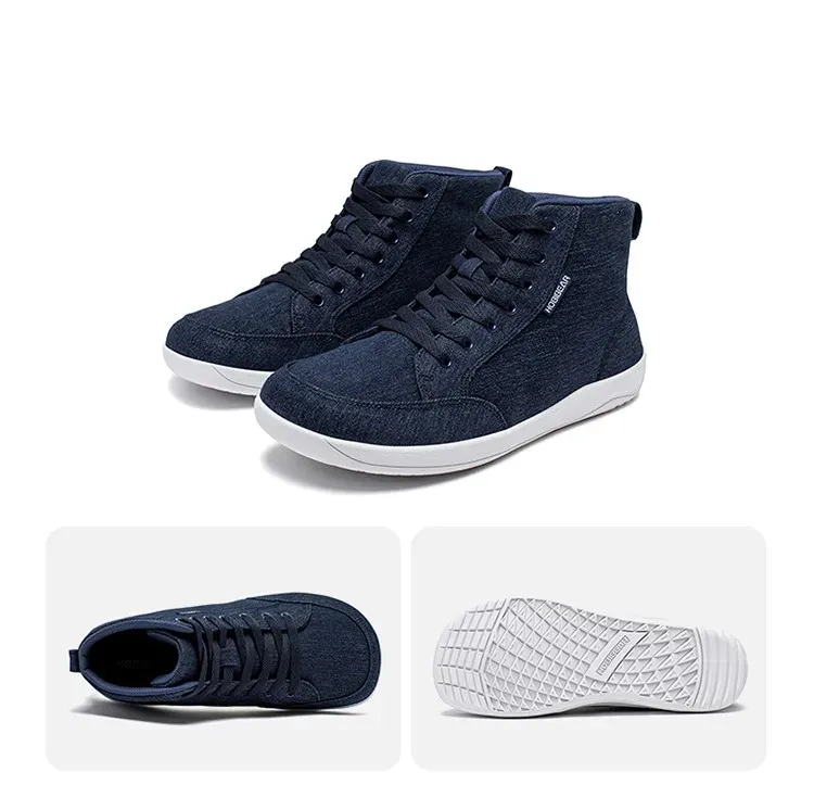HOBIBEAR Mid-Top Barefoot Canvas Walking Shoes
