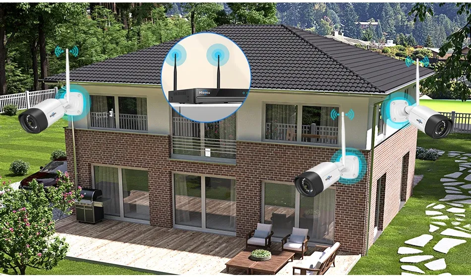 Hiseeu 16-Channel WiFi NVR Security Camera Kit