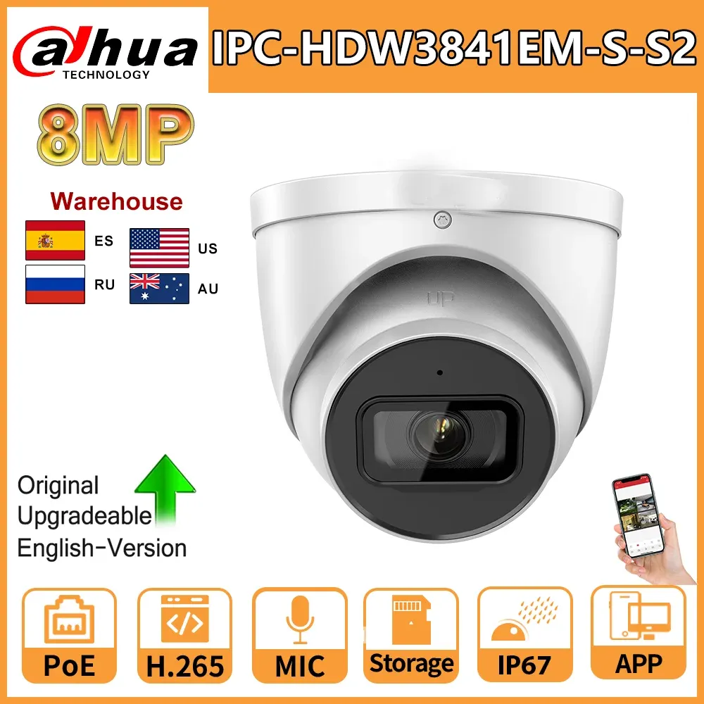 Dahua WizSense 8MP PoE Turret Security Camera