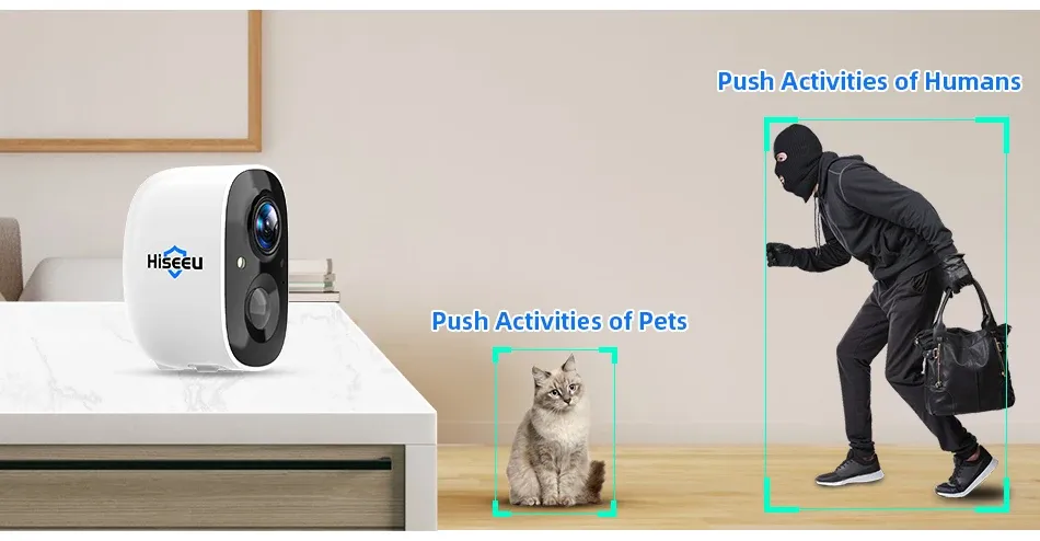 Hiseeu CG6 Solar Battery Outdoor WiFi Security Camera