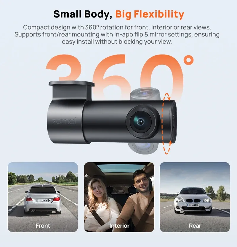 70mai M310 Plus 3K Voice-Control Dash Cam