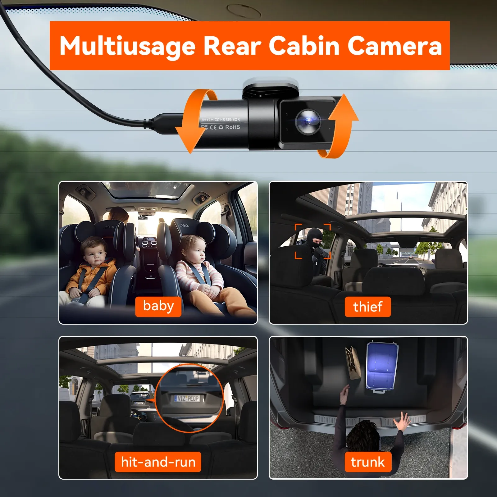 Vantrue N5 4-Channel 360° WiFi Dash Cam