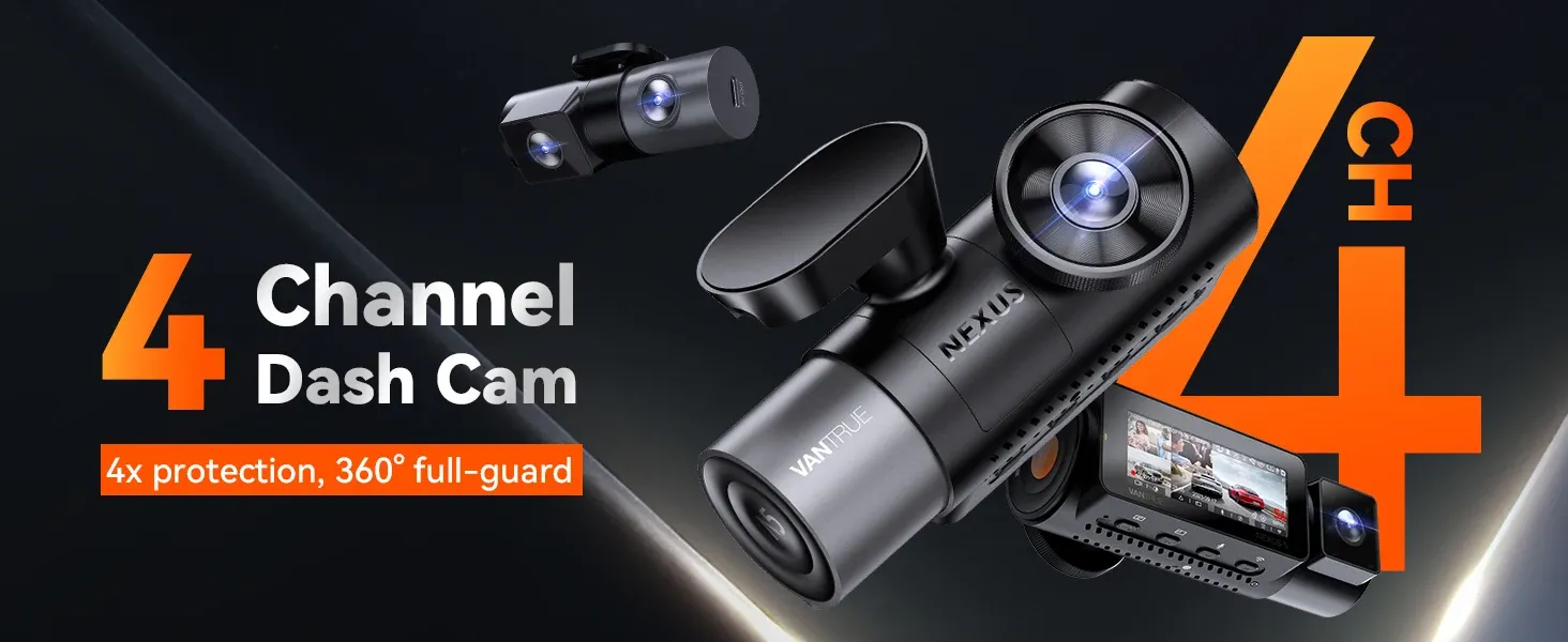 Vantrue N5 4-Channel 360° WiFi Dash Cam