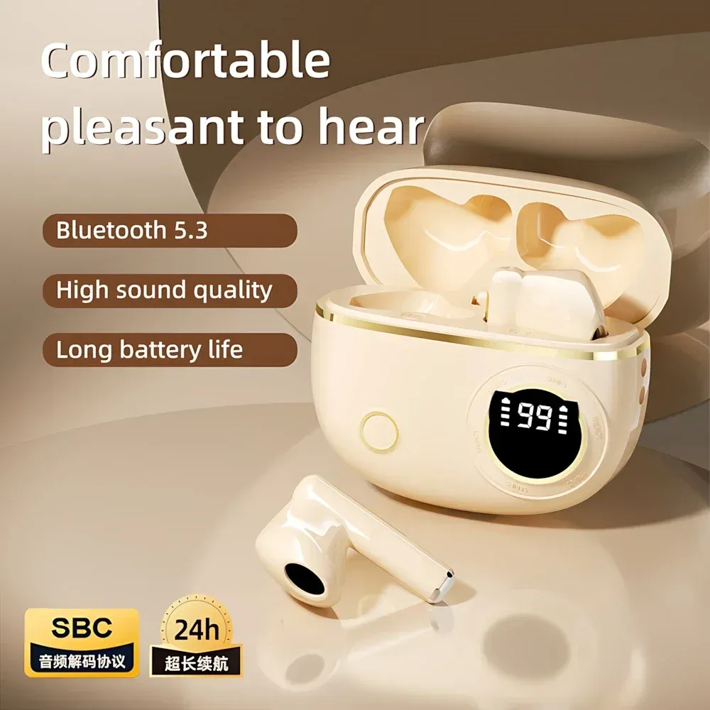 Lenovo TWS Bluetooth Earbuds with LED Battery Display and ANC