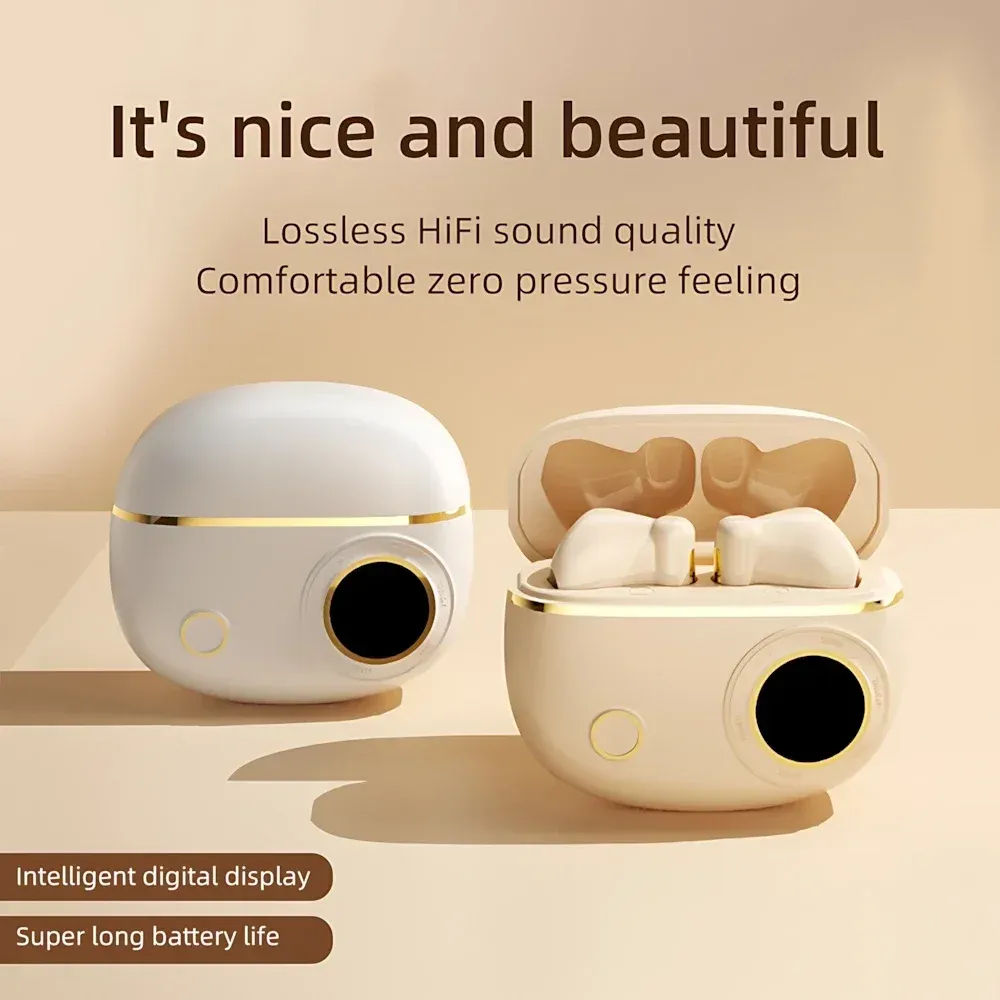 Lenovo TWS Bluetooth Earbuds with LED Battery Display and ANC