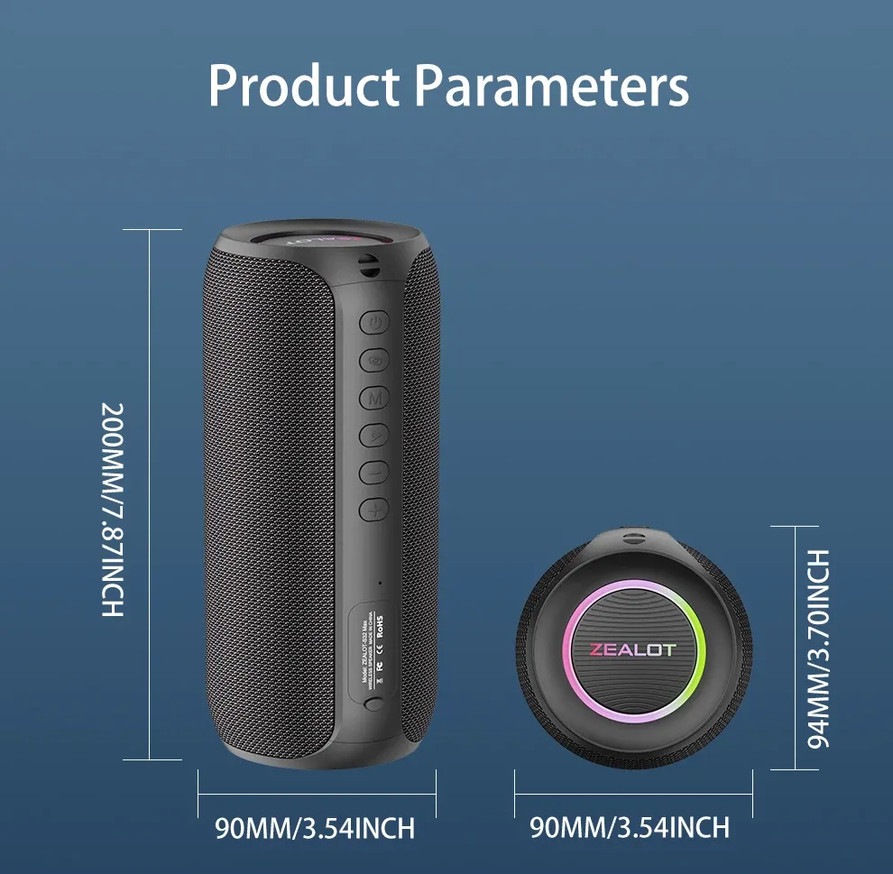Zealot S32 Max Portable Waterproof Bluetooth Speaker