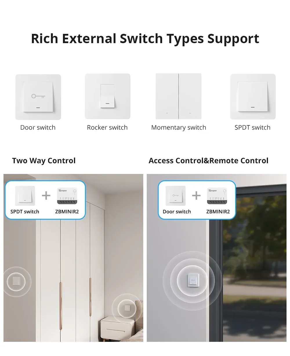 SONOFF ZBMINIR2 Zigbee Mini Smart Relay Switch