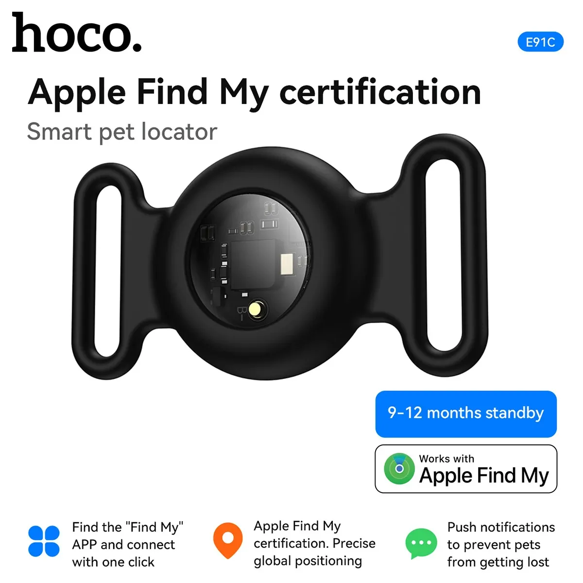 HOCO E91C Smart Tag Pet Tracker for Apple Find My