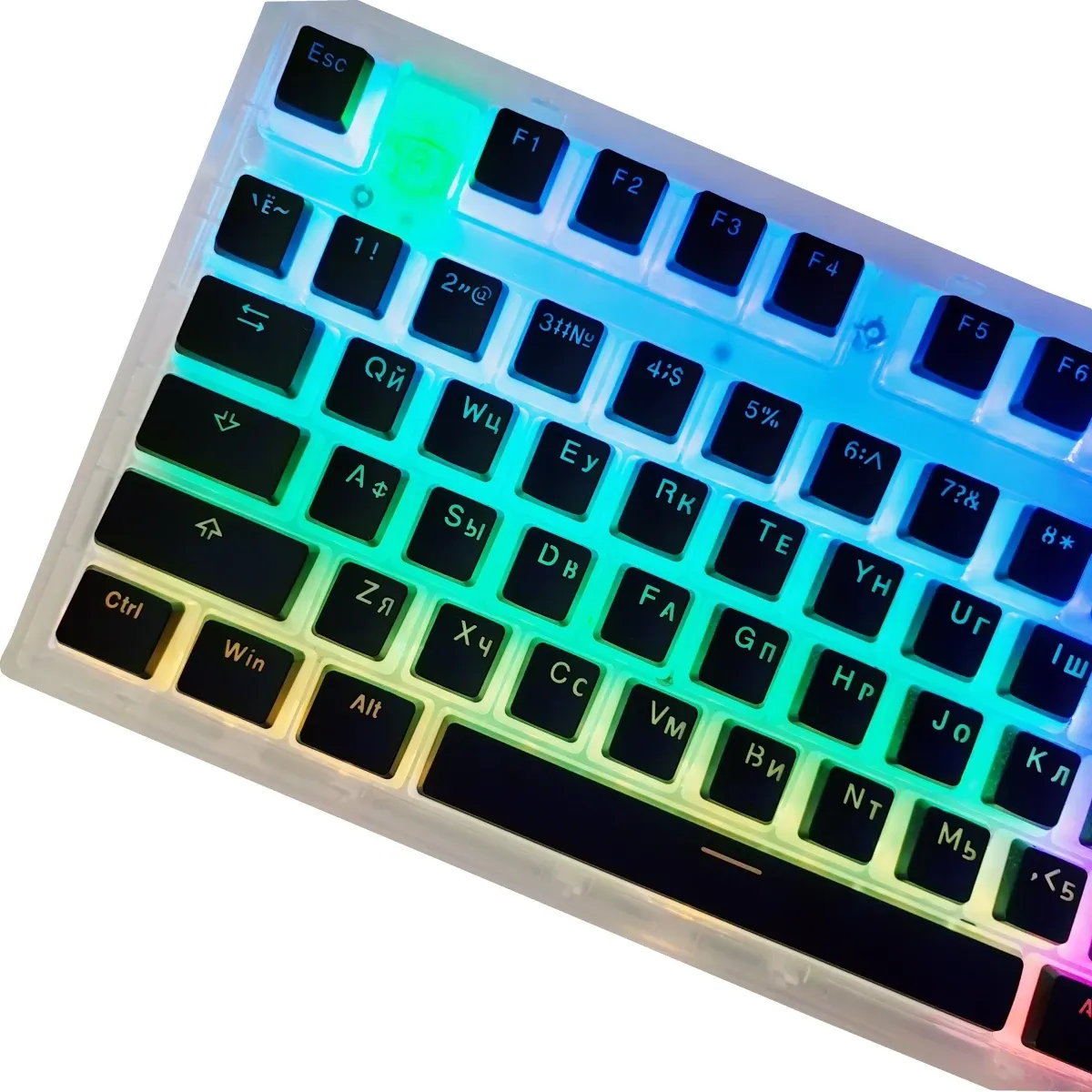 MAIMOOO Russian Translucent PBT Keycap Set for ISO Mechanical Keyboards