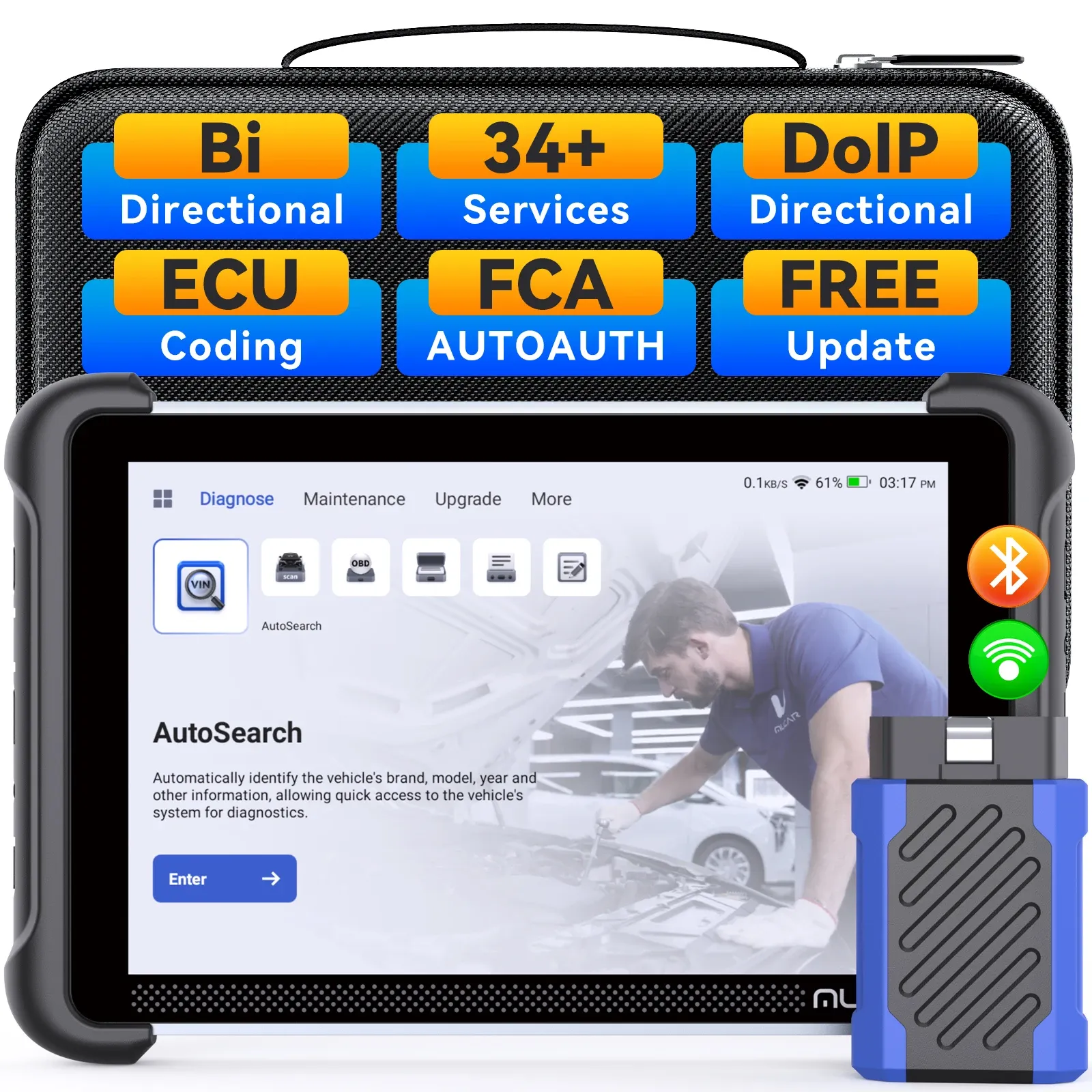 MUCAR 892BT Lifetime-Update OBD2 Scanner with ECU Coding