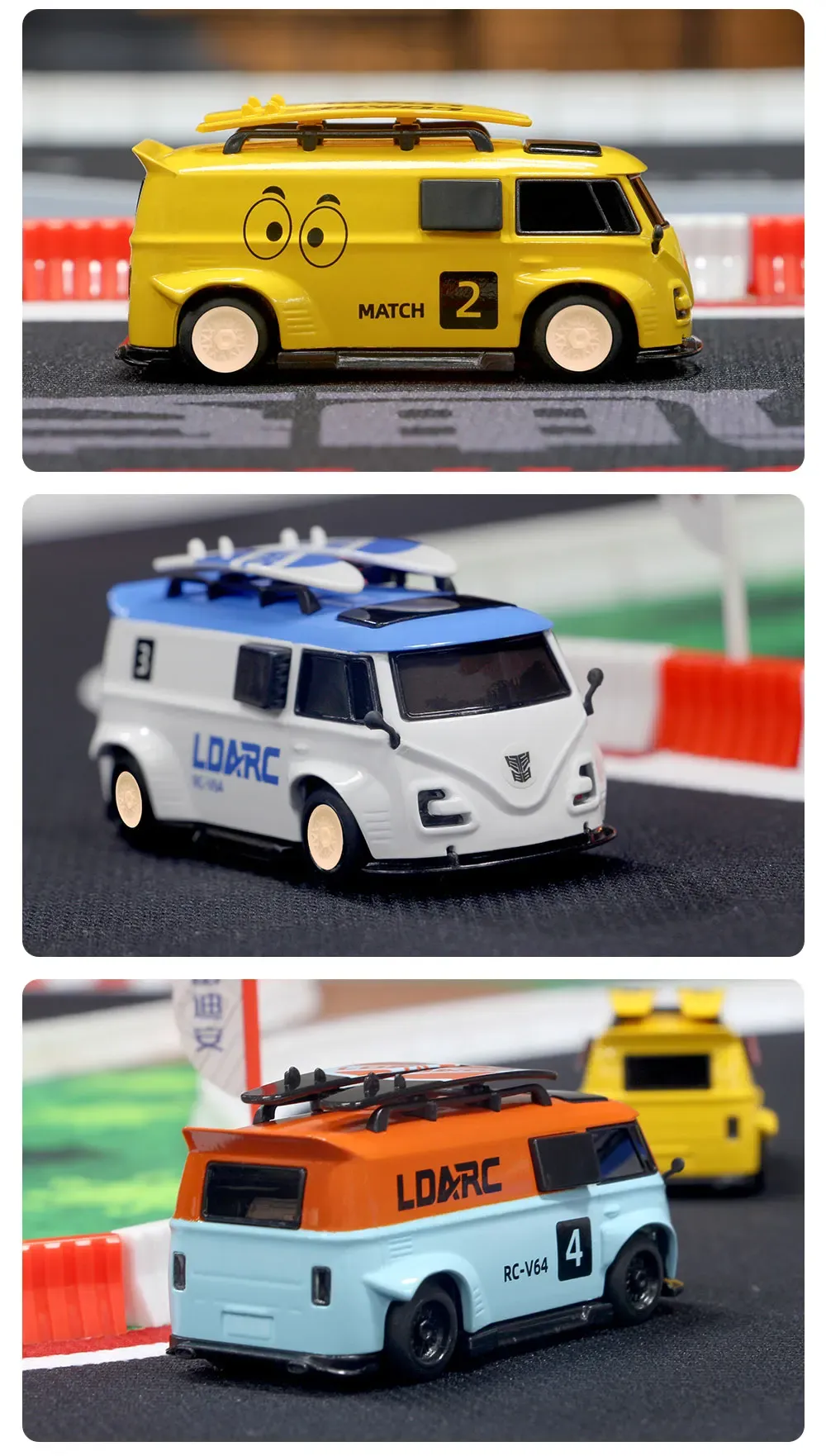LDARC V64 1:64 Mini RC Bus for Tabletop Play