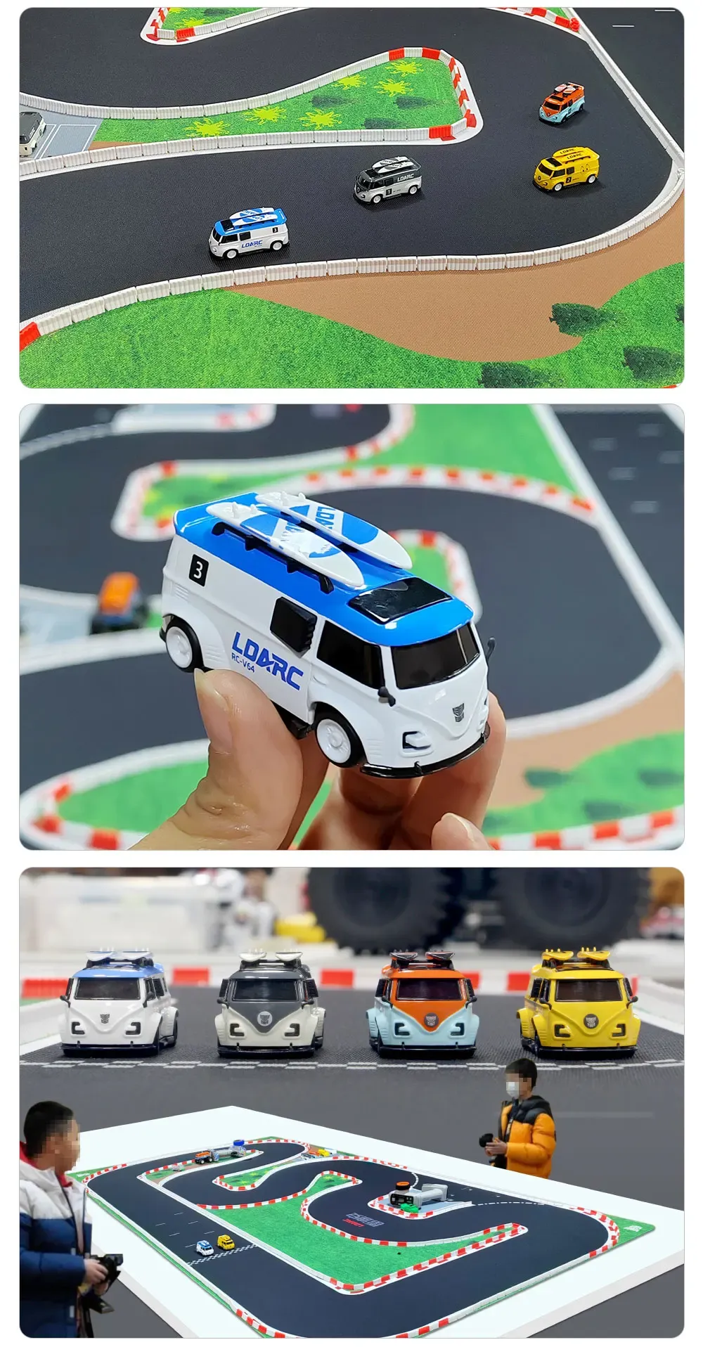 LDARC V64 1:64 Mini RC Bus for Tabletop Play
