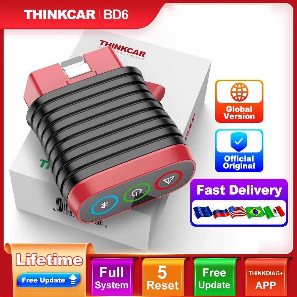 Thinkcar BD6 Bluetooth Full-System OBD2 Scanner with 5 Resets