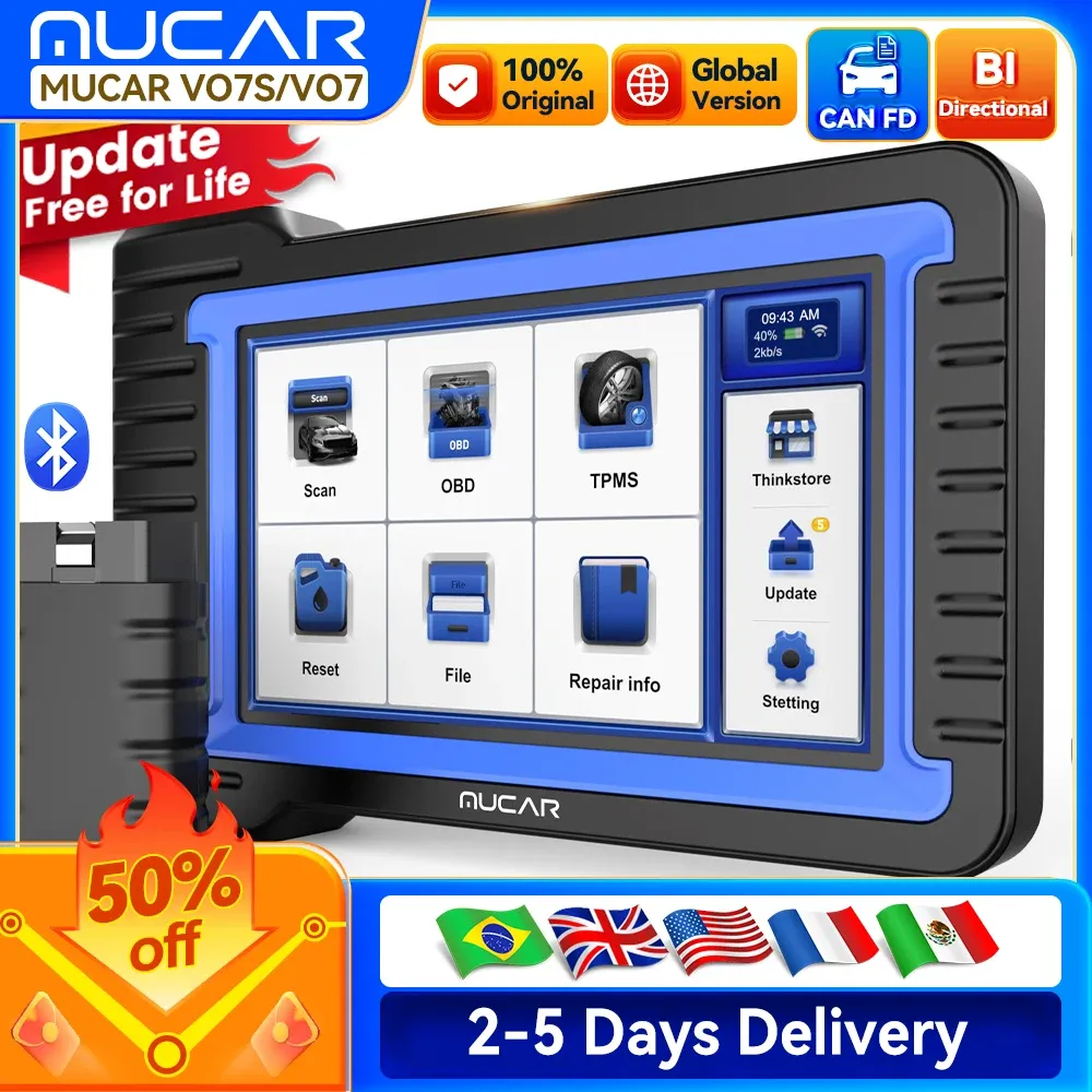 MUCAR VO7S All-System OBD2 Diagnostic Scanner with ECU Coding