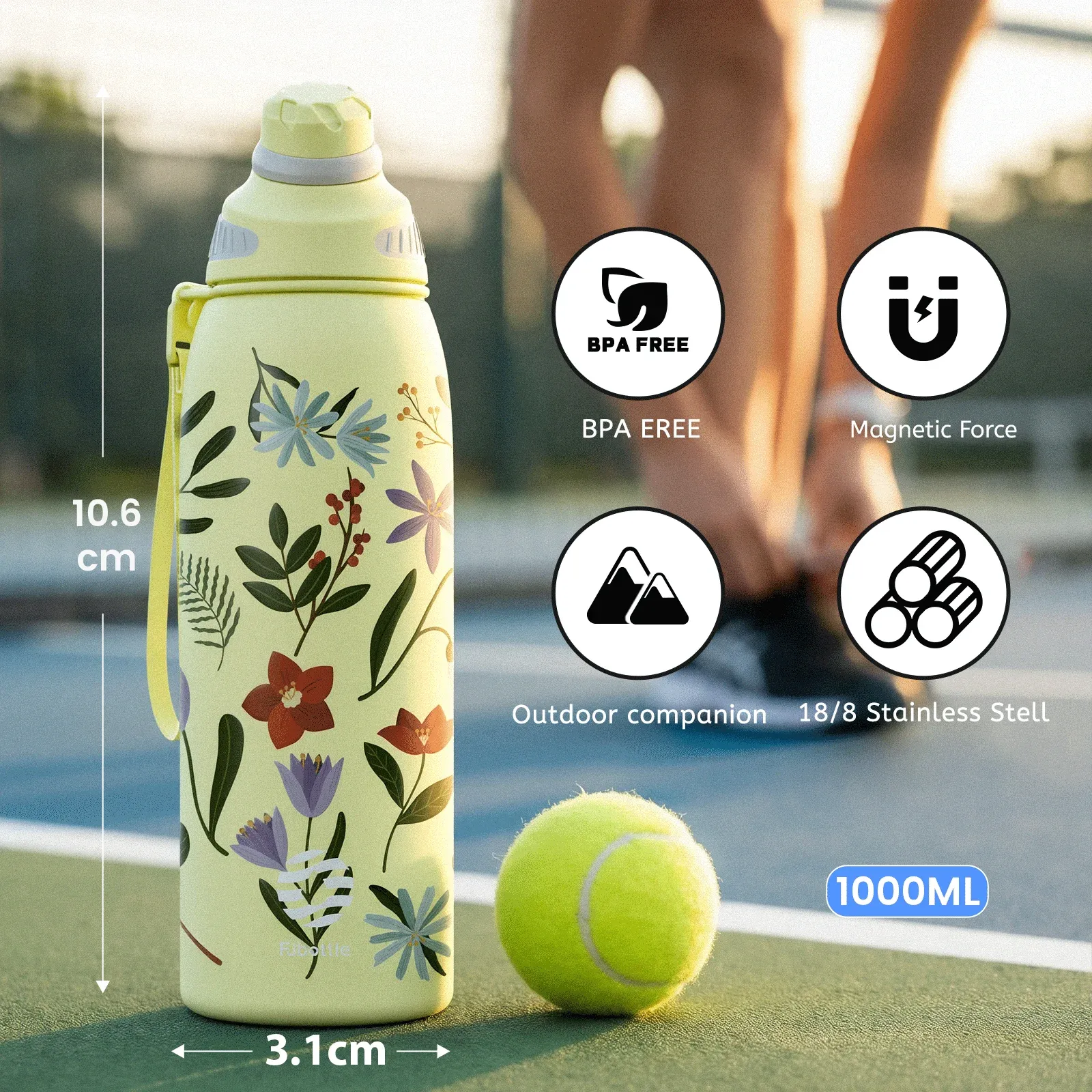 Fjbottle 1L Insulated Stainless Steel Thermos Bottle