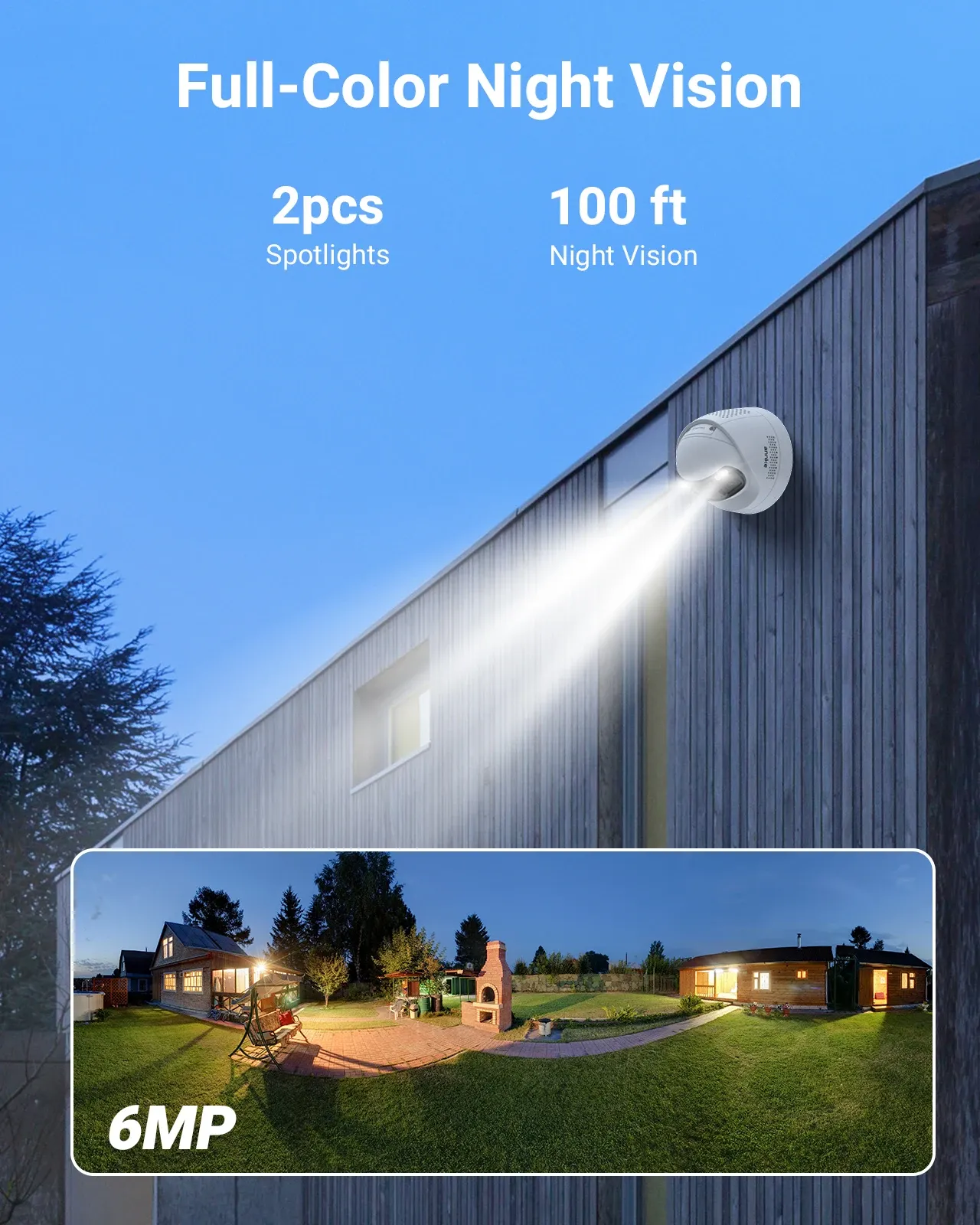 ANNKE 6MP Dual-Lens 180° Outdoor PoE Security Camera