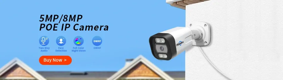 Hiseeu 8MP PoE PTZ Outdoor Security Camera