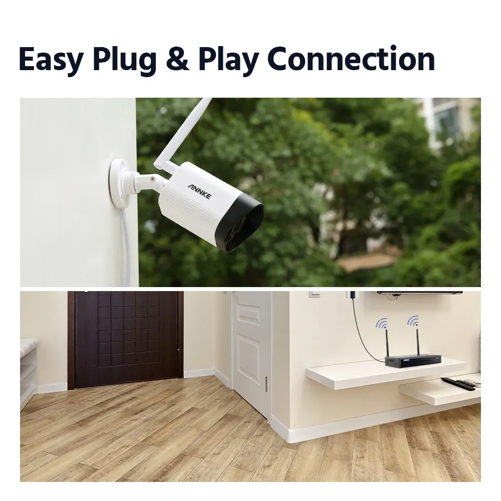 ANNKE 3MP H.265 Weatherproof IP Surveillance Camera Kit