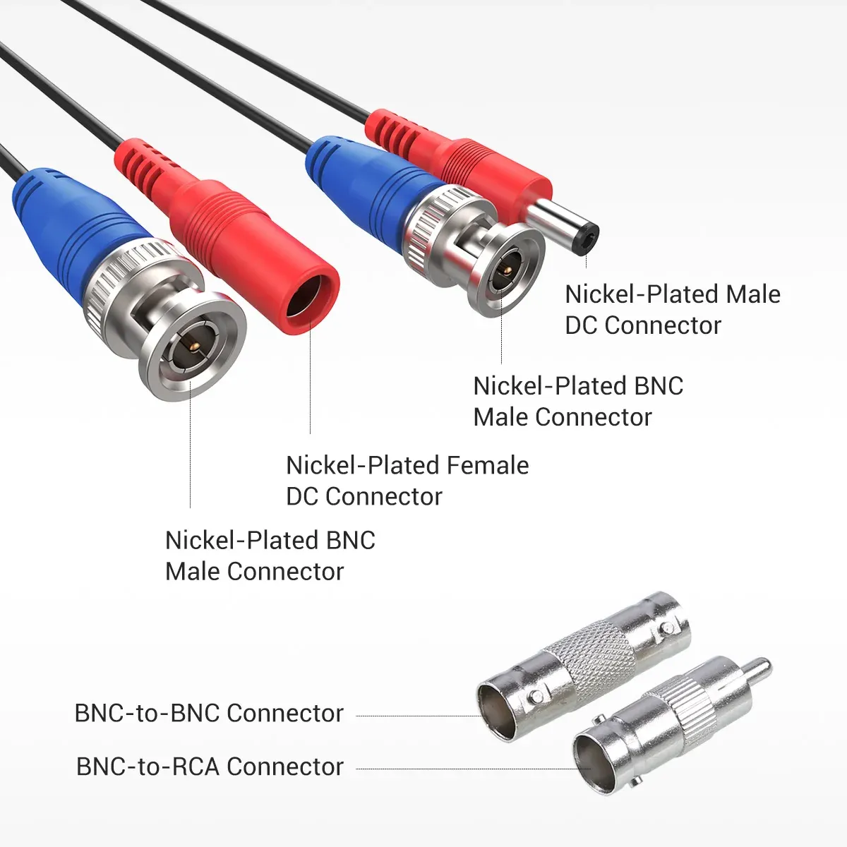 ANNKE 4-Pack 30m BNC Video Power Cable Set for CCTV Systems