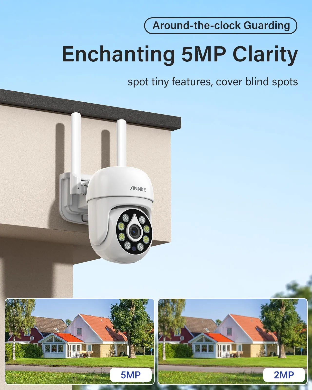 ANNKE 5MP WiFi Dome Security Camera Pair with Two-Way Audio