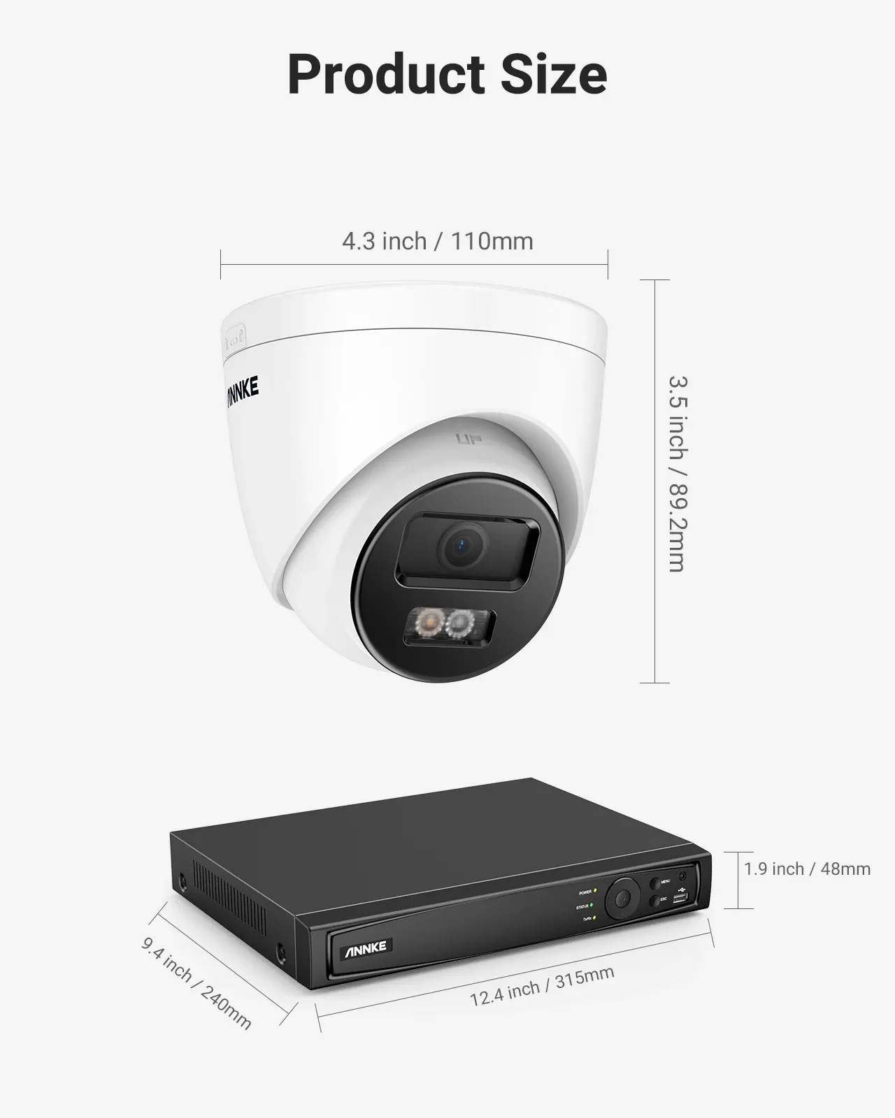 ANNKE 12MP 8-Camera Dual-Light PoE Security Kit