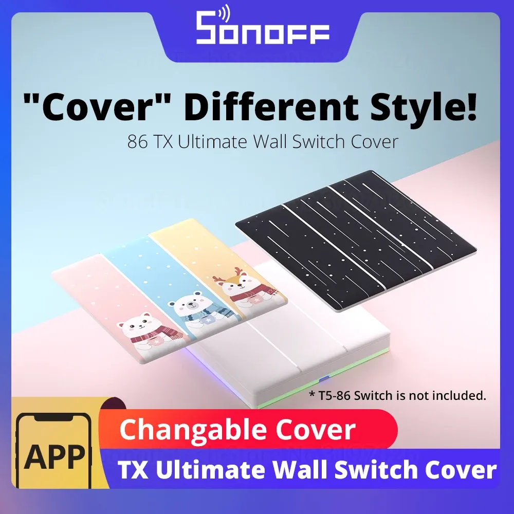 SONOFF TX Ultimate 86 Smart Switch Cover, Star Cartoon Edition