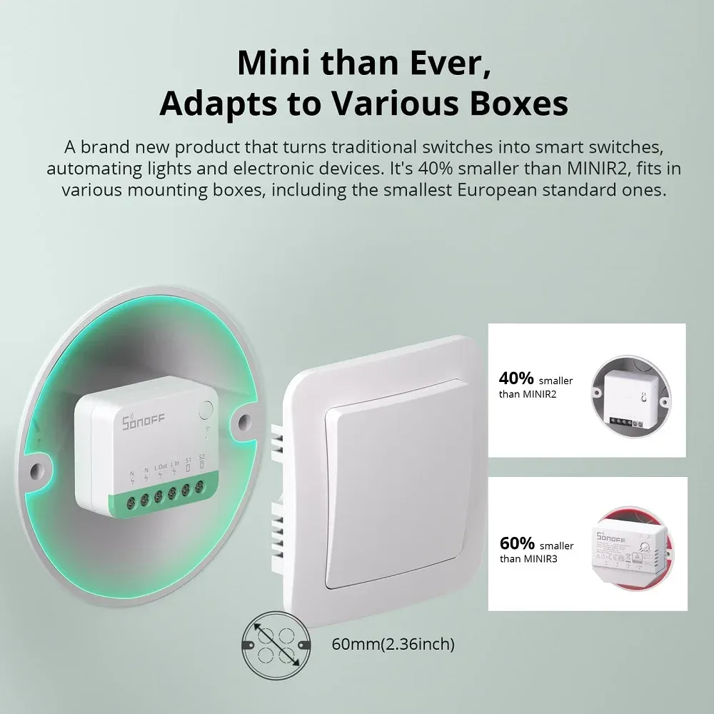 SONOFF MINIR4M Matter WiFi Smart Relay Module