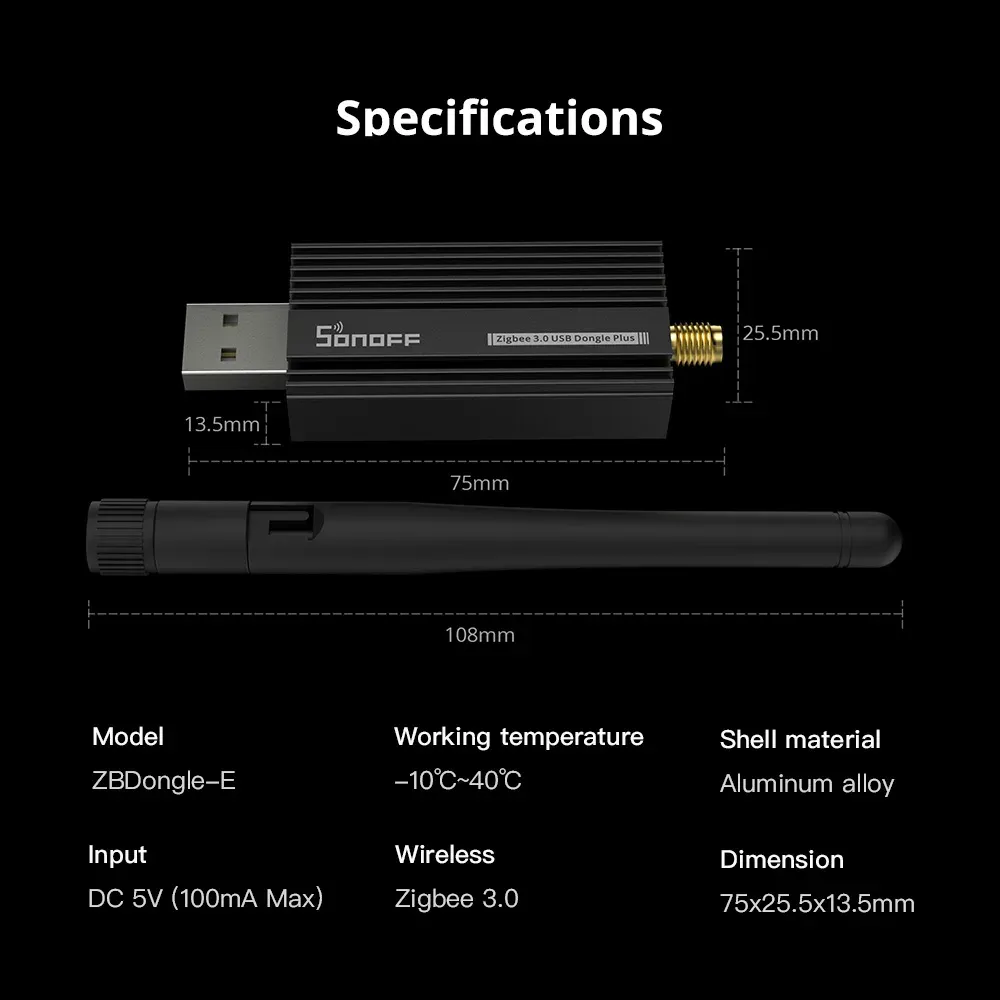 SONOFF ZBDongle-E Zigbee 3.0 USB Coordinator