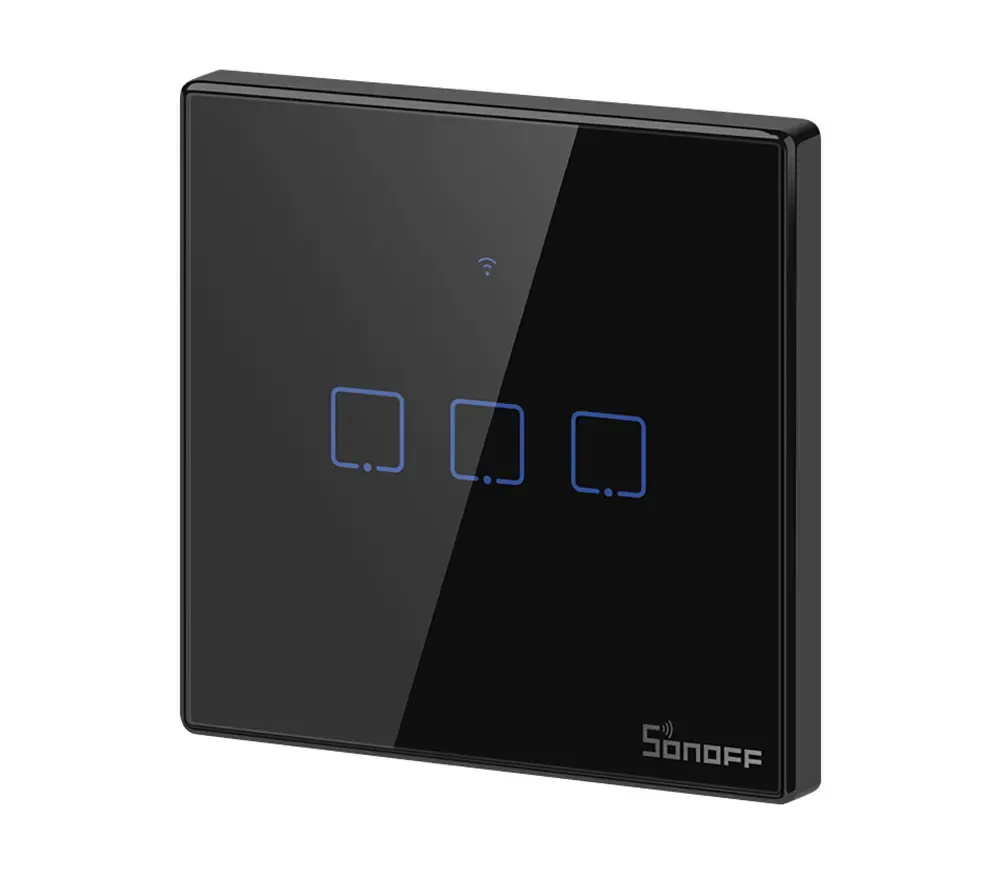 SONOFF T3EU Black WiFi Smart Wall Touch Switch