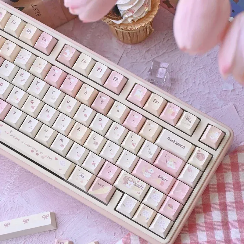 MAIMOOO Karami Pink PBT Cherry Profile Keycap Set